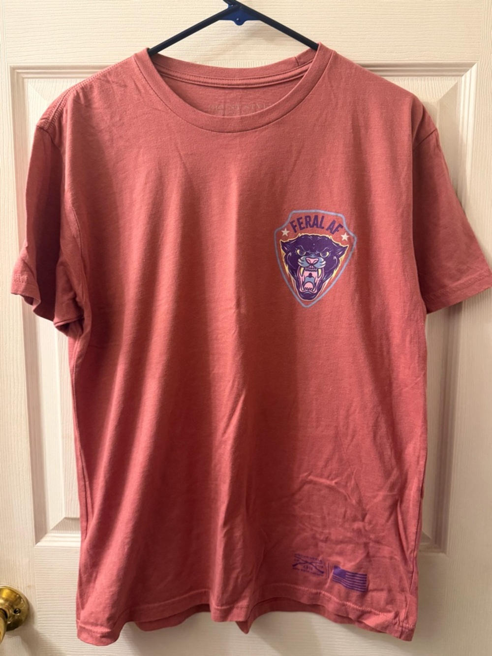 Grunt Style Rusty Coral Graphic Tee with Panther Patch